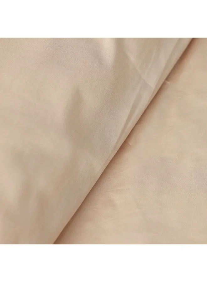 DANUBE HOME Serene 3-Pc Super King Duvet Cover Set - 100% Cotton, 300 TC, Beige - Includes Duvet Cover (260x220 cm) & 2 Pillow Covers (50x75 cm) - Cozy & Breathable