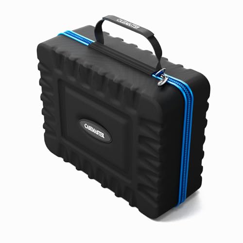 Casemaster Maxx 4 Dart Case Holds 12 Steel Tip or Soft Tip Darts Fully Assembled Hard Shell EVA Darts Case 20 Accessory Pockets Blue - Image 3