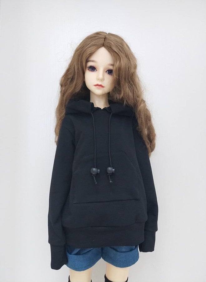 XiDonDon ملابس دمى مقاس 30 سم / 45 سم / 60 سم، إكسسوارات دمى BJD مقاس 1/3 1/4 1/6، هوديات أزياء BJD SD DIY، ملابس دمى (1/4، أسود) - Image 3