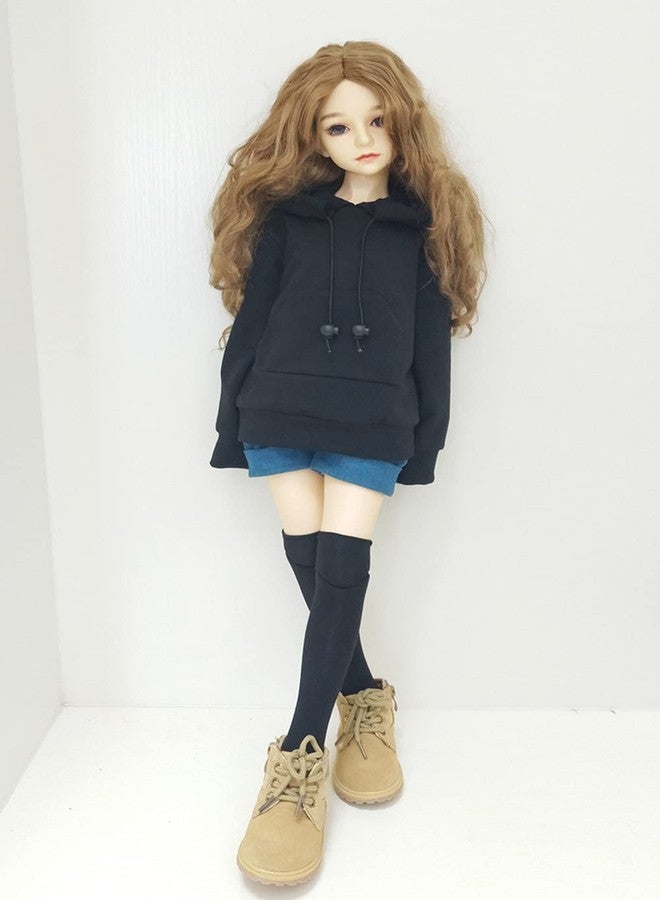 XiDonDon ملابس دمى مقاس 30 سم / 45 سم / 60 سم، إكسسوارات دمى BJD مقاس 1/3 1/4 1/6، هوديات أزياء BJD SD DIY، ملابس دمى (1/4، أسود) - Image 2