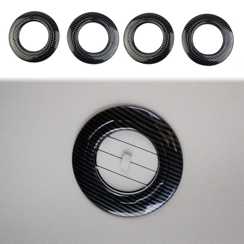 Carbon Fiber Roof Air Vent Cover AC Outlet Trim Kit Interior Accessories for Dodge Durango 20102020