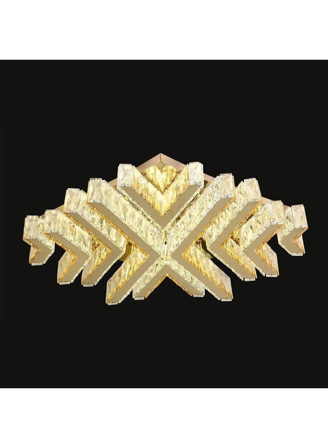 DANUBE HOME Tashir Flushmounts Ss+Crystal 75*45Cm Led Gold  - Image 3