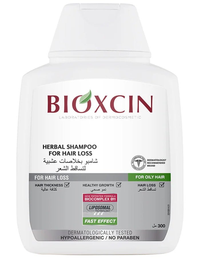 BIOXCIN Herbal Shampoo For Hair Loss 300ml - For Oily Hair  - Image 2