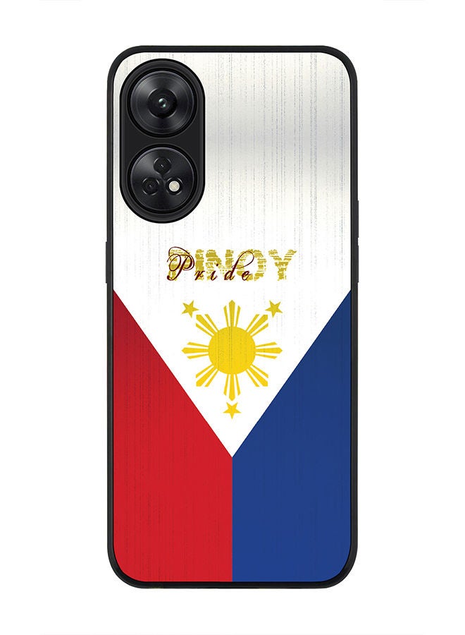 Stylizedd Rugged Black edge case for Reno 8T 4G Slim fit Soft Case Flexible Rubber Edges Anti Drop TPU Gel Thin Cover - Pinoy Pride - Image 1