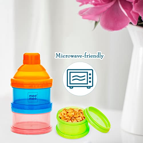 Mee Mee Multi Storage Milk Powder & Food Container | Travel Friendly Baby Food Box | Compact & Light Weight | Baby Food Milk Powder Storage (Multicolor) - Image 4