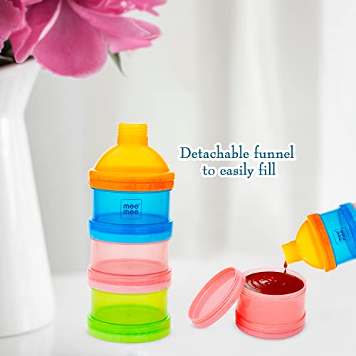 Mee Mee Multi Storage Milk Powder & Food Container | Travel Friendly Baby Food Box | Compact & Light Weight | Baby Food Milk Powder Storage (Multicolor) - Image 5