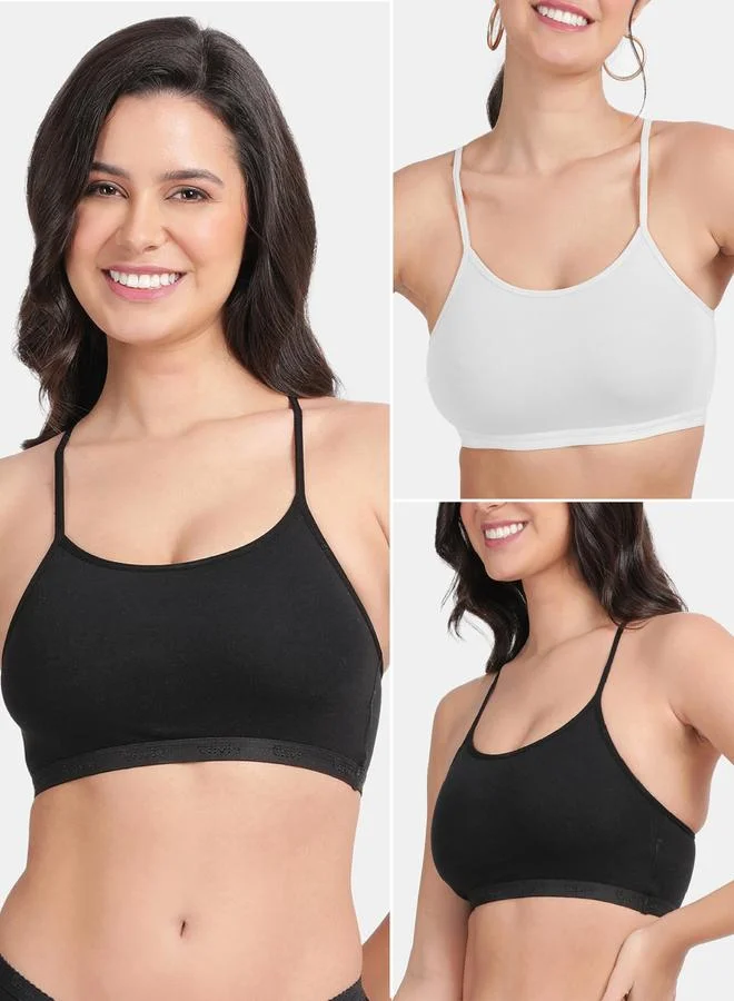 انفي مجموعة من 2 حمالة صدر كروب توب قطنية بدون حشوة