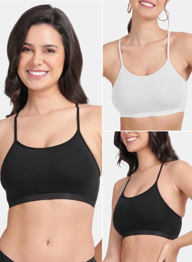 Pack of 2 - Cotton Non-Padded Crop Top Bra
