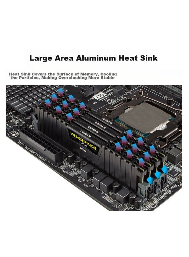 Uscorsair ذاكرة سطح المكتب Uscorsair 32 جيجابايت كيت DDR4 3600، سلسلة Vengeance Lpx، نوع الألعاب - Image 3