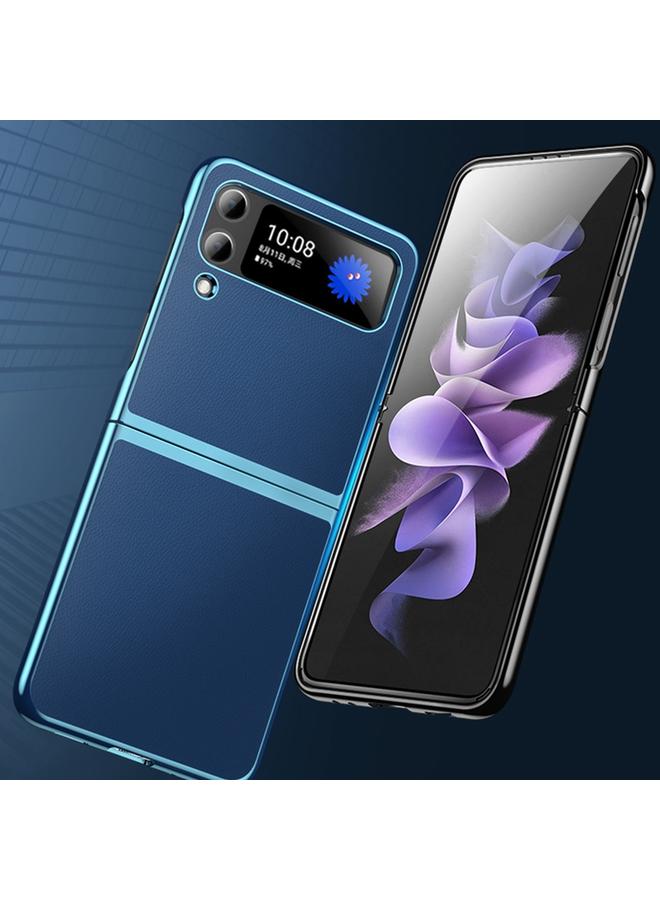 اس-توب جراب قابل للطي لهاتف Samsung Galaxy Z Fold4 مصنوع من الجلد العادي المطلي بالكهرباء - Image 3