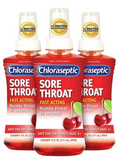 Chloraseptic Chloraseptic Sore Throat Spray - Cherry, 6fl. oz, pack of 3  - Image 1
