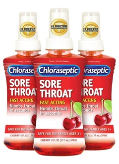 Chloraseptic Chloraseptic Sore Throat Spray - Cherry, 6fl. oz, pack of 3  - Image 1