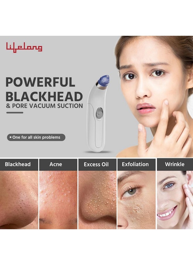 Lifelong - Blackhead Remover With Attachments, Acne Pore Cleaner, Vacuum Blackhead Remover Kit,Skin Cleaner, Pimple Removal Tool, Acne Removal Tool (Llpcw207, White) - Image 1