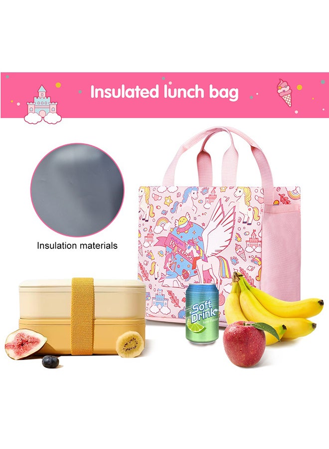 Nohoo حقيبة تعليمية للأطفال / حقيبة غداء يدوية يونيكورن - وردي - Image 5