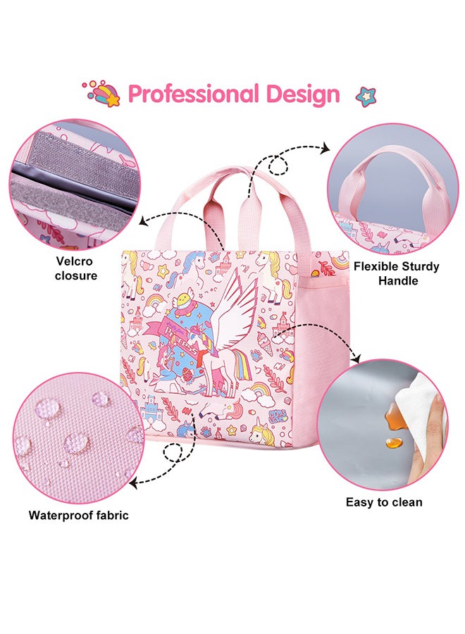 Nohoo حقيبة تعليمية للأطفال / حقيبة غداء يدوية يونيكورن - وردي - Image 2