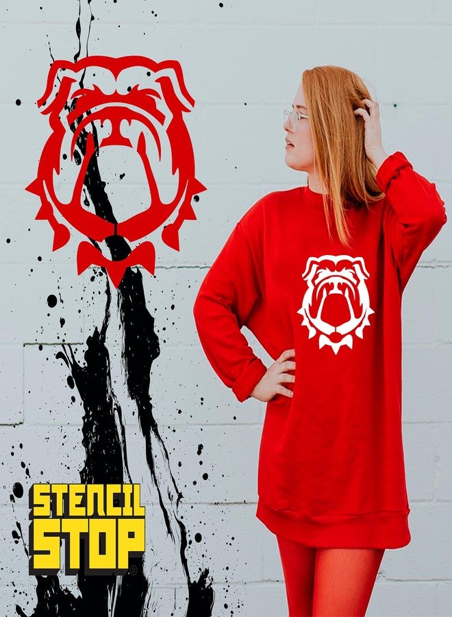 Stencil Stop استنسل شعار كلب فريق جورجيا بولدوجز - بلاستيك مايلر 14 مل - مرخص رسميًا (4 × 3.70 بوصة) - Image 4