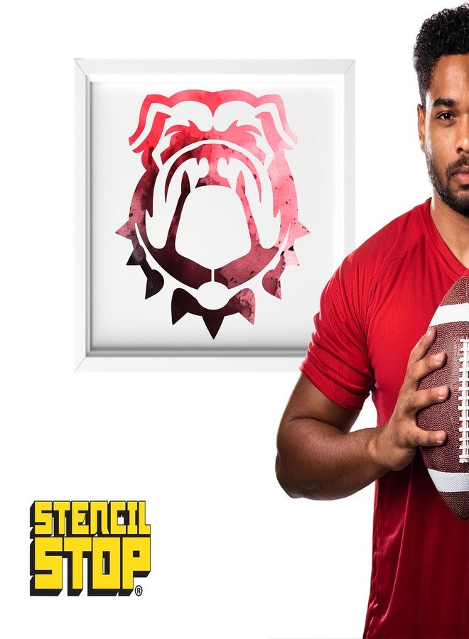 Stencil Stop استنسل شعار كلب فريق جورجيا بولدوجز - بلاستيك مايلر 14 مل - مرخص رسميًا (4 × 3.70 بوصة) - Image 3