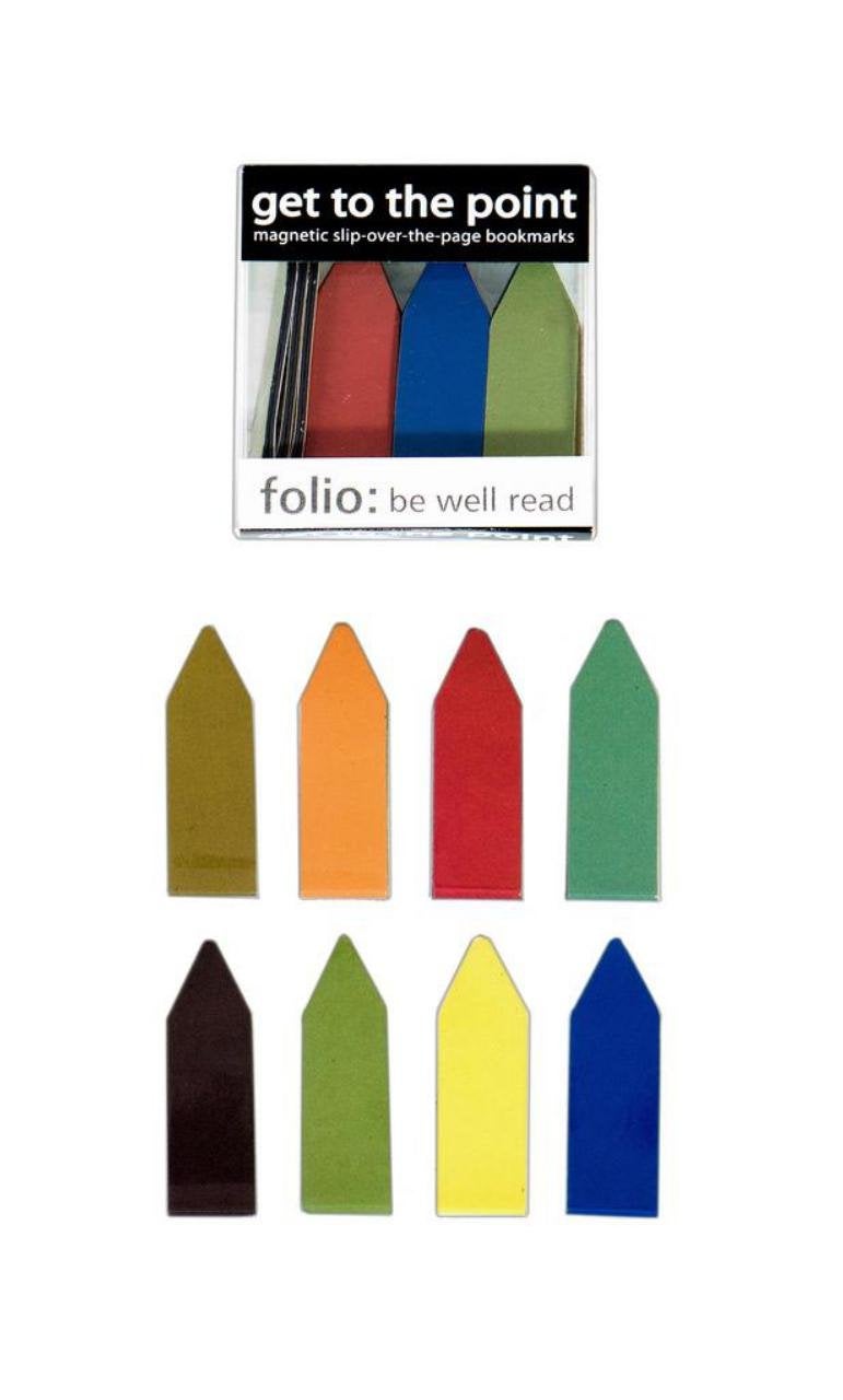 Folio Get to the Point Magnetic Bookmarks Earthtone Color Line Markers (1 Box of 20) - Image 1