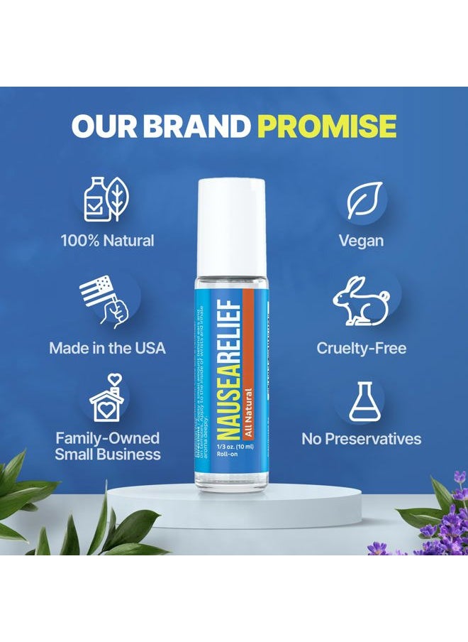 Migrastil Nausea Ease Roll-On (10ml) - Quick Aid for Queasiness from Motion Sickness, Migraines, Chemo, etc. - Cruelty-Free & Vegan. Made in The USA.