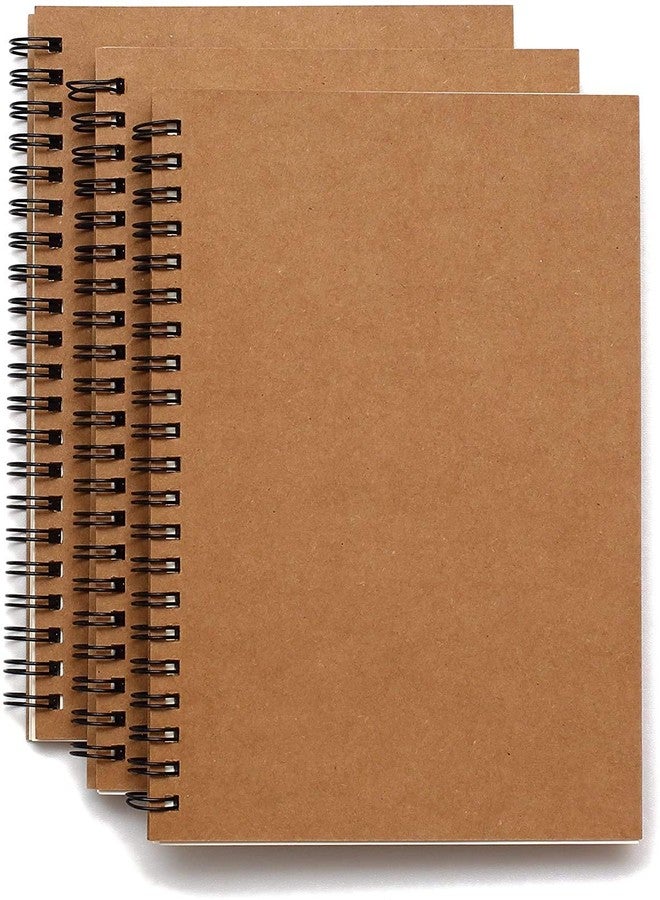 INNAXA Brown Kraft Wiro Notebook (Brown, A5) - Image 2