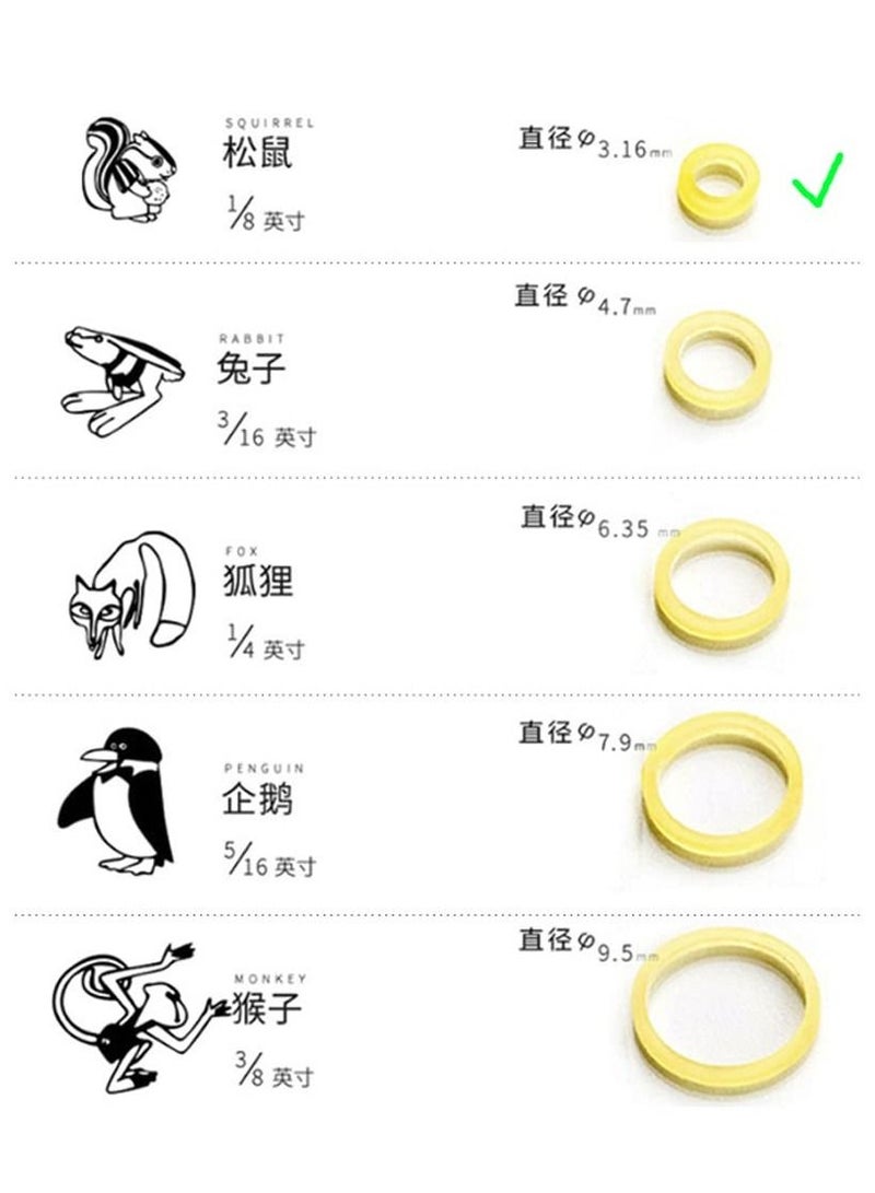 Y&D SYOSI 10 Packs Orthodontic Elastic Rubber Bands Dental for Dentist Clinic Supplies, Dreadlocks, Hair, Braids, Fix Tooth Gap Chipmunk - Image 4