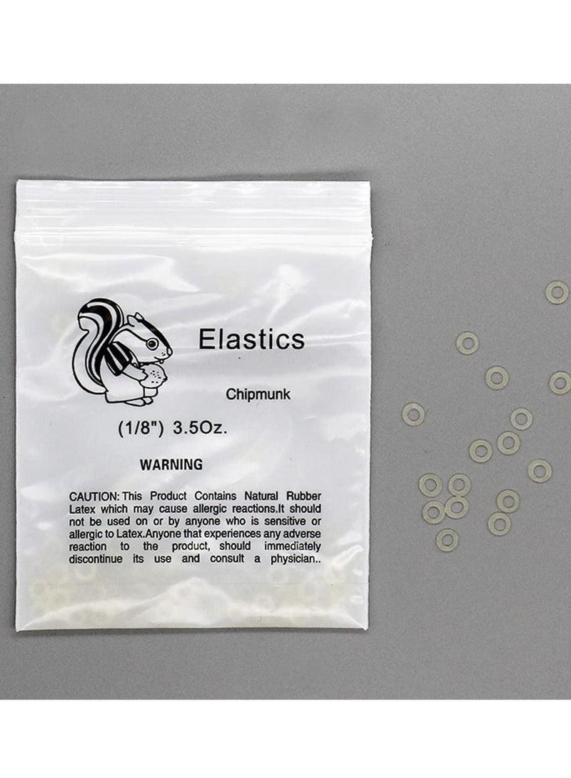 Y&D SYOSI 10 Packs Orthodontic Elastic Rubber Bands Dental for Dentist Clinic Supplies, Dreadlocks, Hair, Braids, Fix Tooth Gap Chipmunk - Image 3