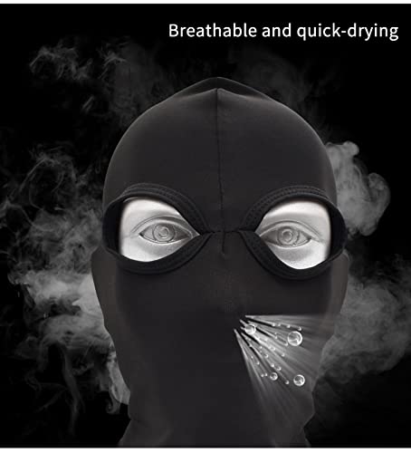 WYSUMMER Balaclava Face Mask, Women Men Thin Full Face Mask for Motorcycle Bike Hunting Cycling Cap Ski (2 Holes Black) - Image 4