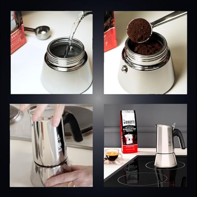 بياليتي 0007252Cn ماكينة صنع القهوة الحثية فينوس 2 كوب فضي - Image 4