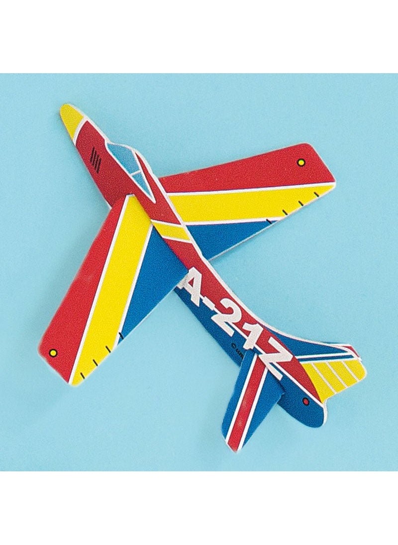 Unique Airplane Glider Toy Foam Multicolor 13cm 8-Pack DIY - Image 2