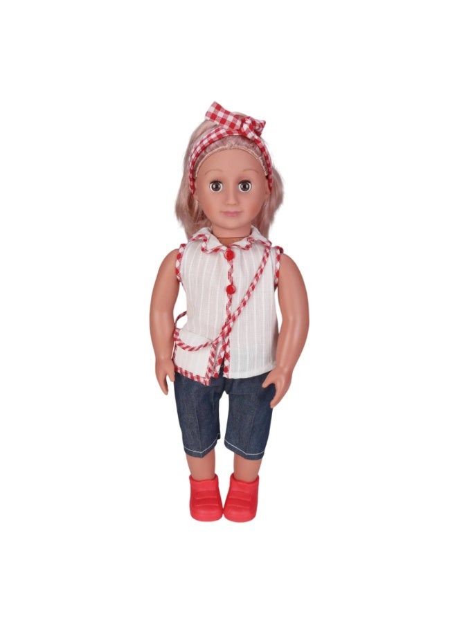 My JQ Grils Fashion Doll 46 cm with White Shirt & Jeans Pants - 2079 - Image 1