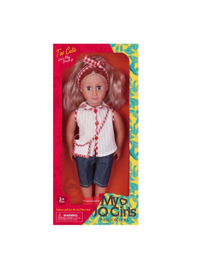 My JQ Grils Fashion Doll 46 cm with White Shirt & Jeans Pants - 2079 - Image 2