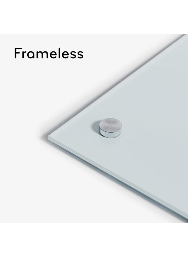 U Brands Glass Dry Erase Board, 35 X 23 Inches, White Frosted Non-Magnetic Surface, Frameless - Image 3