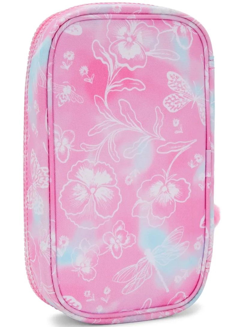 كيبلينغ حافظة أقلام متوسطة بنمط سحابة الحديقة للنساء تتسع لـ 50 قلمًا