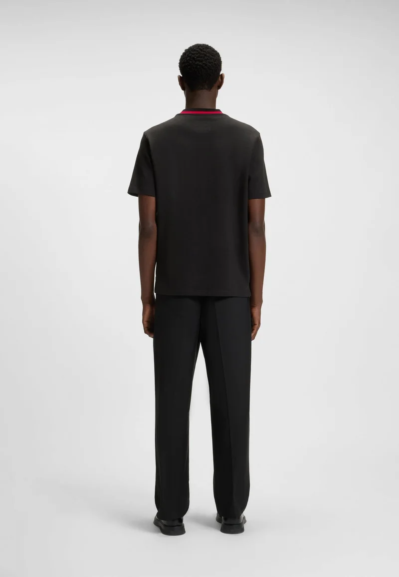 HUGO Cotton-jersey T-shirt with collegiate logo