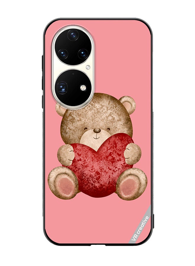 VR CREATIVE Protective Case Cover For Huawei P50 Pro Bear Love Design Multicolour - Image 1