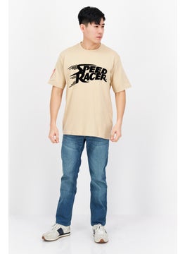 Men Crew Neck Short Sleeves Graphic Printed T-Shirt, Beige - pzsku/ZFB7222C90B88630CEBFCZ/45/_/1729779281/fe8bdd8b-dee6-43c1-92af-f702176e1107