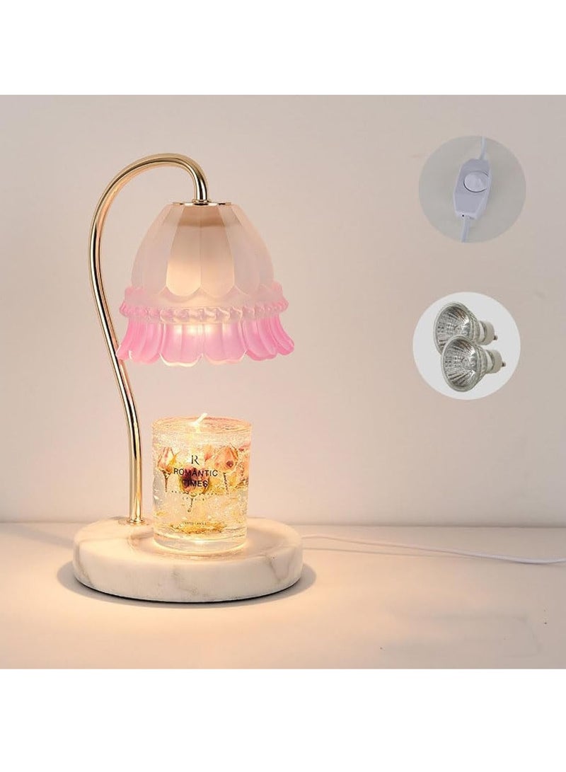 MONOGUE Candle Warmer Lamp with 2 Bulbs Candle Wax Warmer with Dimmer not including candle Heat Adjustable Suitable for Small and Large Jar Candles Candle Melter Lamp - Image 1