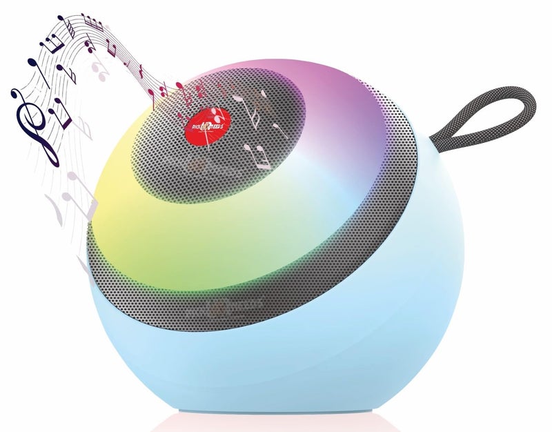Pick Ur Needs Super Bass Rechargeable Portable Wireless Bluetooth Speakers RGB LED Colorful Light Active Stereo Woofer HiFi Music Mini Speaker (Blue) - Image 1