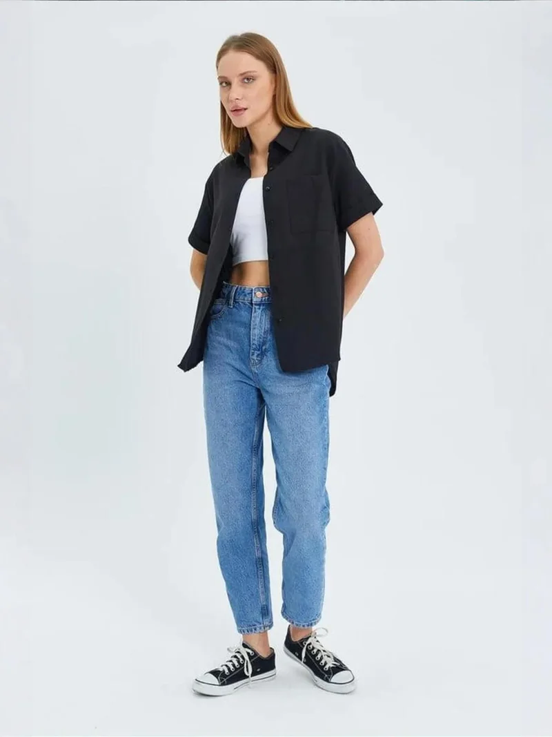 MixRay MIXRAY Short Sleeve Shirt with Pockets