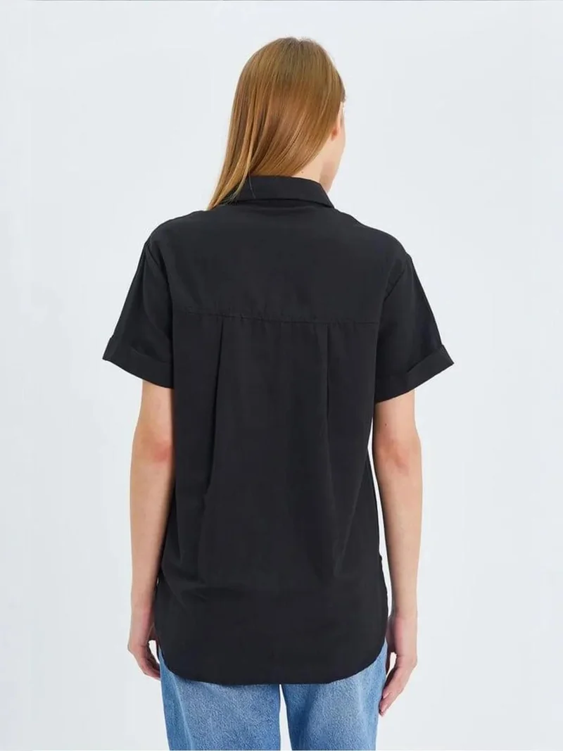 MixRay MIXRAY Short Sleeve Shirt with Pockets