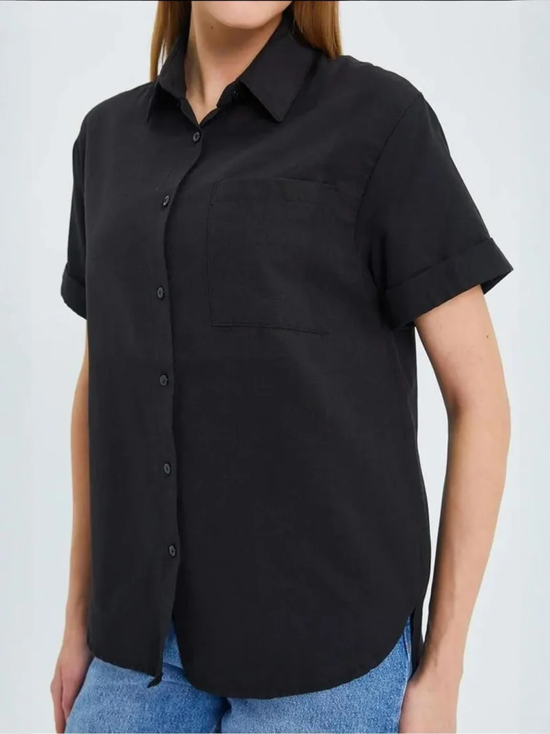 MixRay MIXRAY Short Sleeve Shirt with Pockets