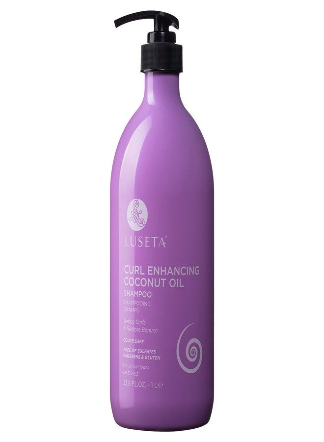 L LUSETA Luseta Curl Enhancing Coconut Oil Shampoo for Dry Damaged Hair, Restore Bounce & Define Curls, 33.8Oz, Prevent Breakage - Image 1