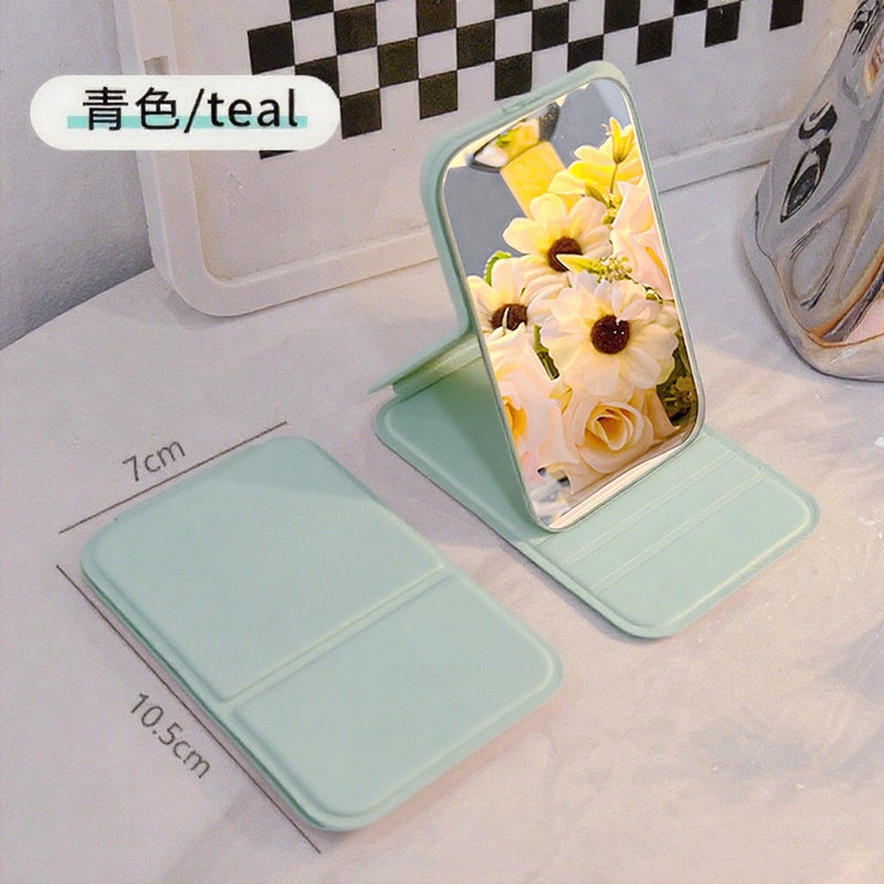 Folding Mirror Makeup Mirror For Table Student Dormitory Desktop Desktop Makeup Mirror Flip-Top Portable Mirror - Image 1