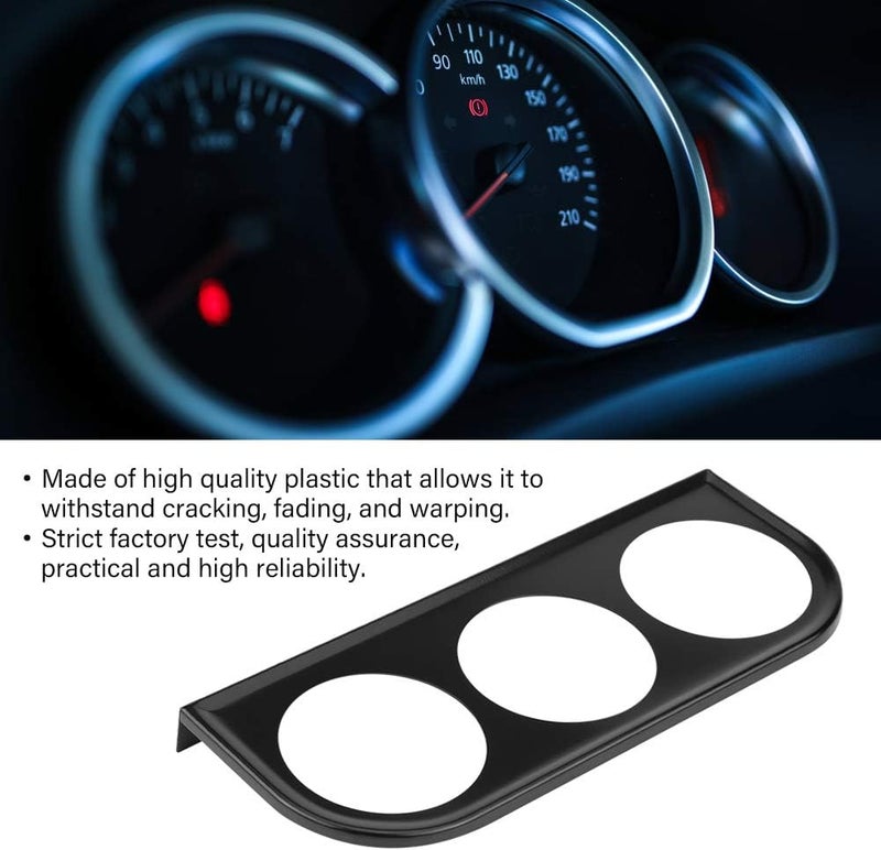 52mm 2 Inch Universal Gauge Holder Bracket, Multi Hole, Black, Plastic Construction - Durable and Reliable, Eye Level Mounting, Compatible with Auto, Truck, Boat, Motorcycle (Black) - Image 3