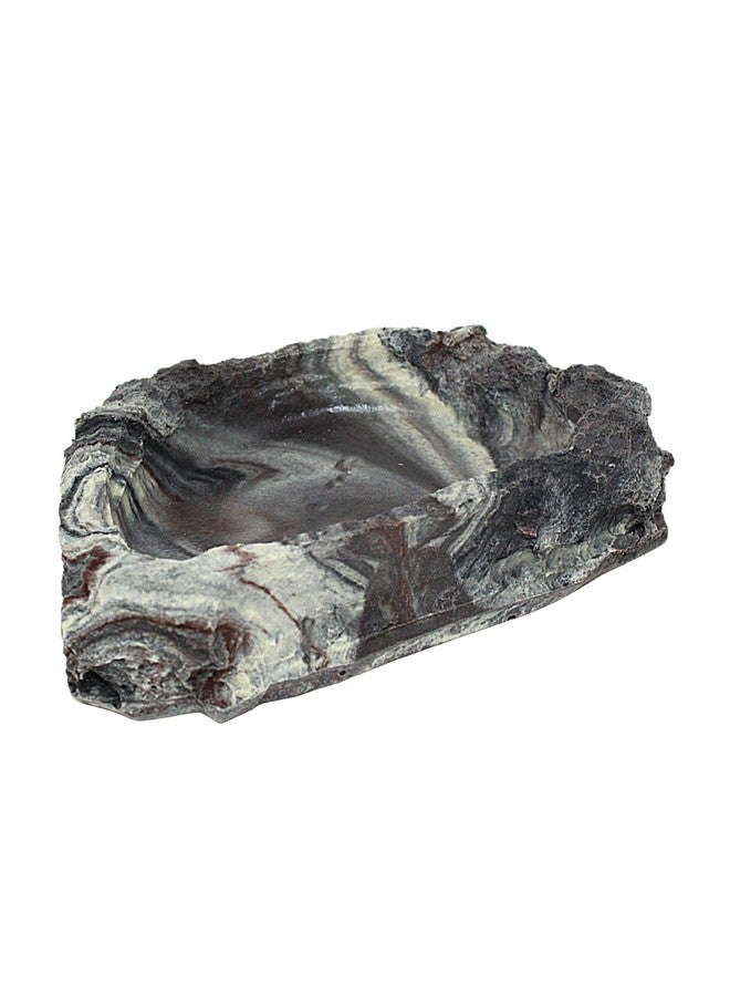 Needzo Corner Rock Bowl for Hermit Crabs, Food and Water Dish Accessory, Tank Supplies, 3 Inches - Image 1