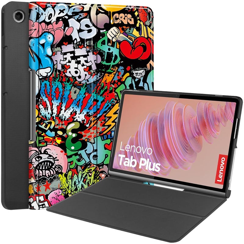 ProElite Cover for Lenovo Tab Plus 11.5 inch Case Cover, Smart PU Leather Flip Case Cover for Lenovo Tab Plus 11.5 inch, Hippy - Image 1