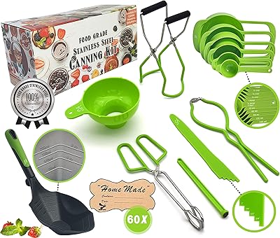 Supa Ant Canning Set + Ã‚Â½ Pint ladle + Measuring Cups - Canning Supplies - Canning Kit for Beginner, Food Grade - Image 1