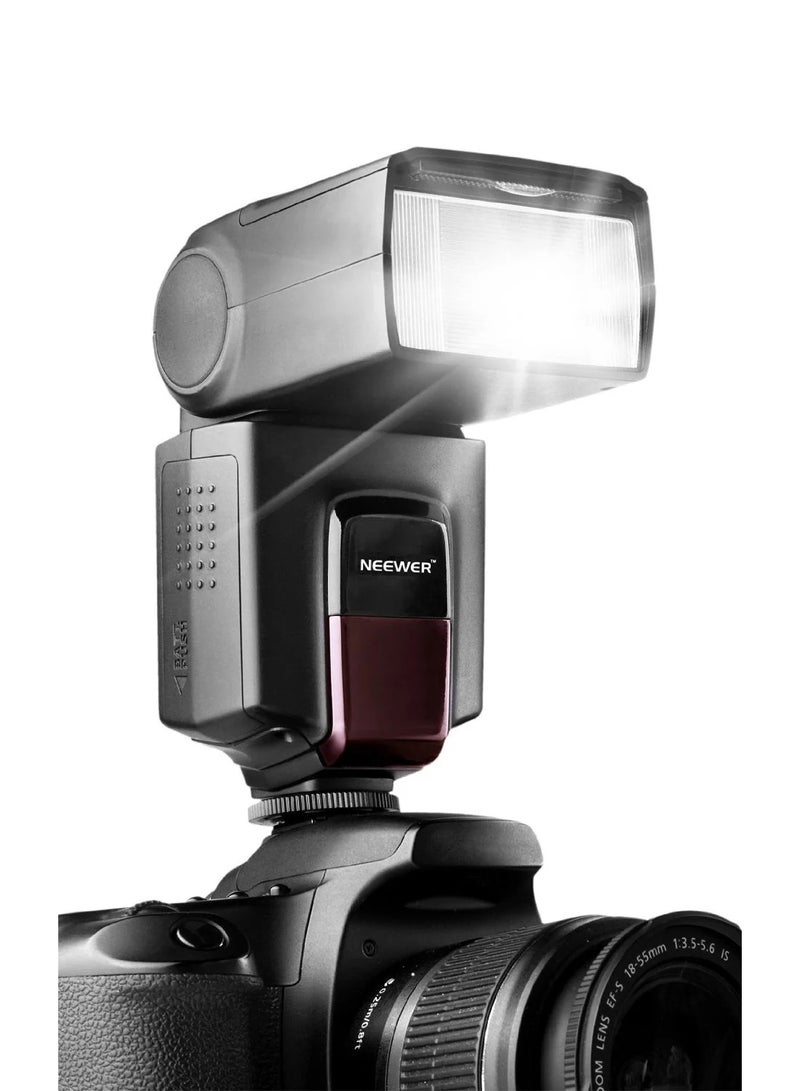 Neewer Universal Hot Shoe Camera Flash – Manual Speedlite with GN38, 8-Level Output, S1/S2 Optical Control, Compact On-Camera Flashlight for Canon Nikon Sony Panasonic Olympus Pentax  - Image 2