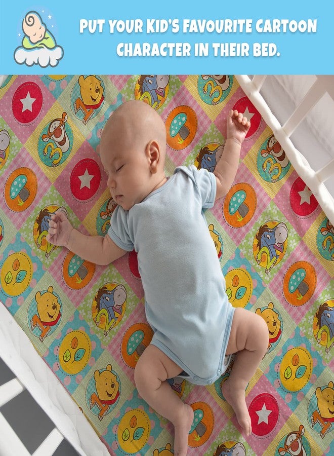 Sassoon Polyester Winnie The Pooh Printed Washable and Waterproof Large Size Dry Sheet/Bed Protector for Kids- Multi Colored (100 x 140 cm) - Image 2