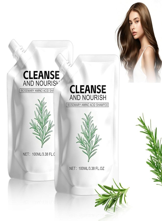 Botou شامبو إكليل الجبل بالأحماض الأمينية (عبوتان)، شامبو لنمو الشعر الخفيف لدى النساء والرجال الذين يعانون من تساقط الشعر، يقوي الشعر بتركيبة طبيعية (3.38 أونصة سائلة) - Image 1